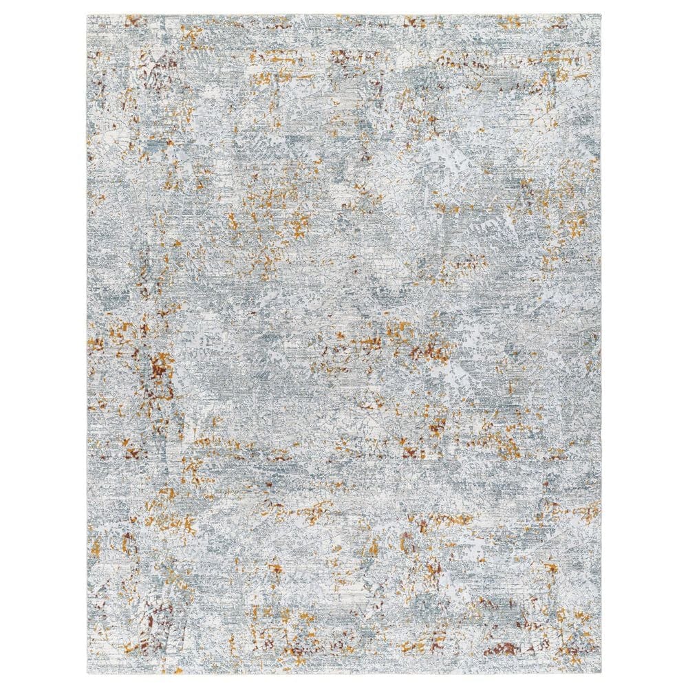 Surya Dresden Gray, White, Medium Gray, Light Slate, Mustard and Rust 7"10" x 10"2" Area Rug, , large