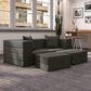 Jaxx Zipline 3-Piece Stationary Convertible Sleeper Loveseat in Charcoal Velvet, , large