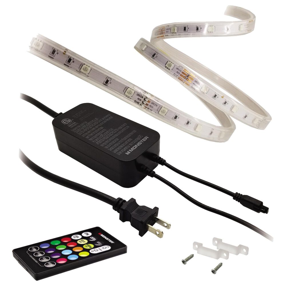 Monster Smart Illuminessence 16.4" Multicolor and Multi White Indoor/Outdoor LED Light Strip, , large
