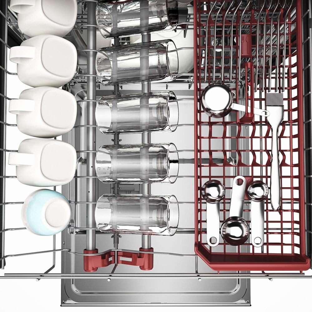 KitchenAid 24&quot; Built-In Bar Handle Third Rack Dishwasher with Stemware Shield and Stemware Clips in PrintShield Stainless Steel, , large