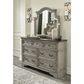 Ashley Lodenbay 7 Drawer Dresser in Antiqued Gray and Walnut Brown, , large