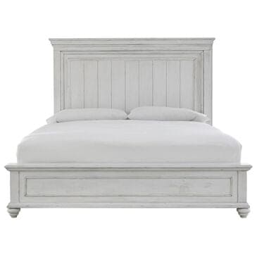 Ashley Kanwyn Queen Panel Bed in Distressed Whitewash, , large