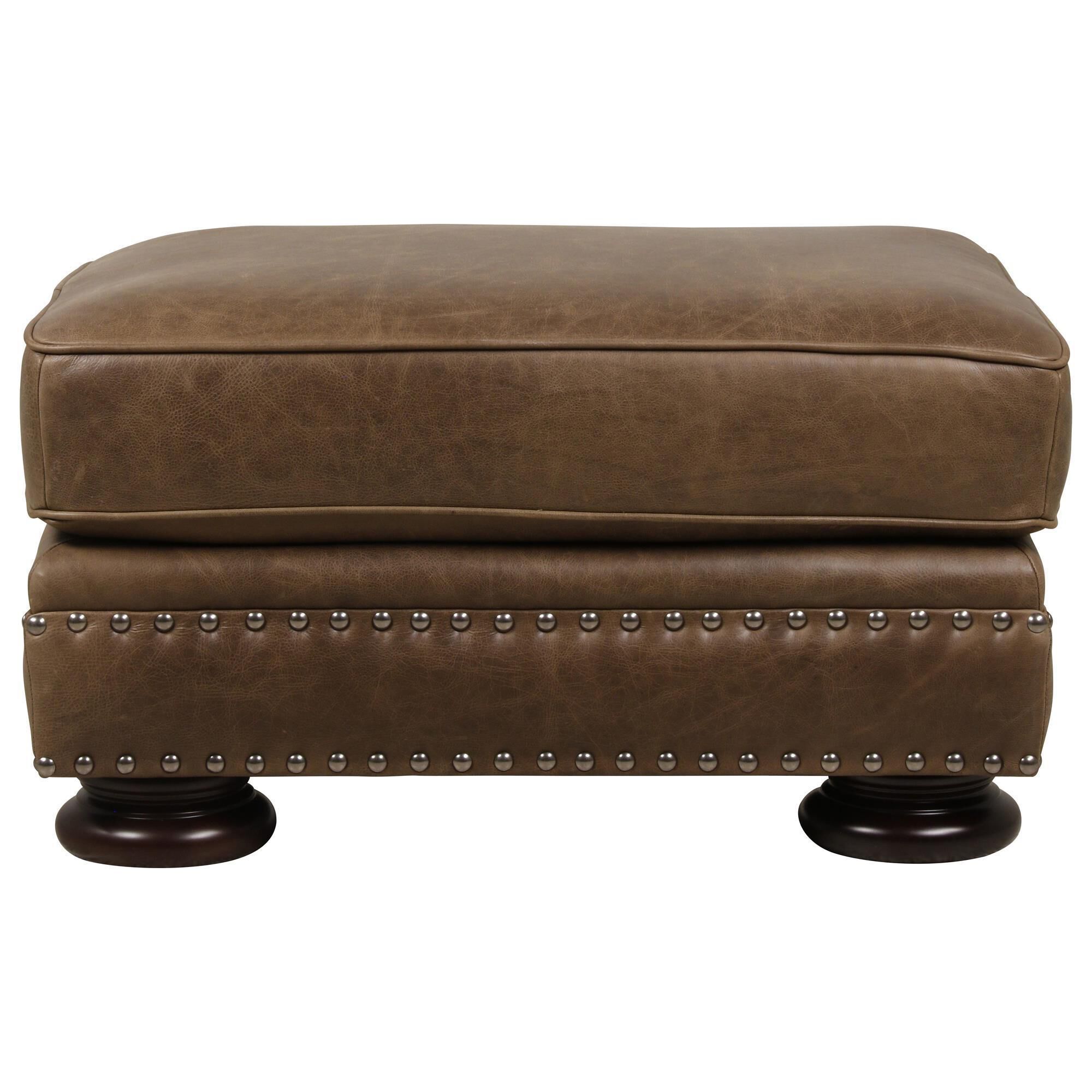 Bernhardt leather ottoman hotsell