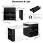 HOMLUX 83" Kitchen Island in Black, , large