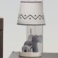 Lambs & Ivy Me and Mama Elephant Nursery Lamp in White and Gray, , large