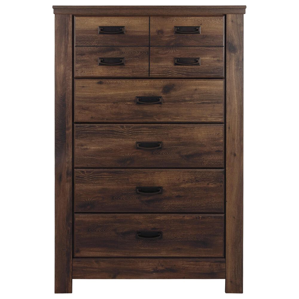 Signature Design by Ashley Quinden 5Drawer Chest in Dark Brown Nebraska Furniture Mart