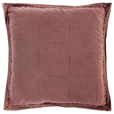 HiEnd Accents Stonewashed Cotton Canvas 27" Euro Sham in Sarsaparilla, , large