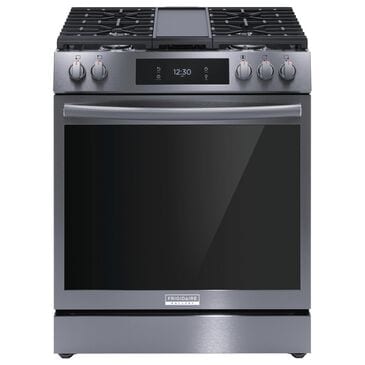 Frigidaire Gallery 30" Front Control Gas Range with Total Convection in Black Stainless Steel, , large