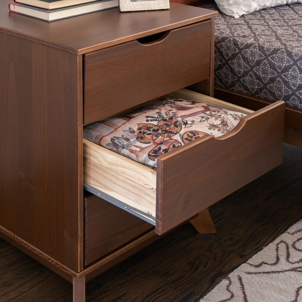 Linon Home Decor Polly 3-Drawer Nightstand in Walnut, , large