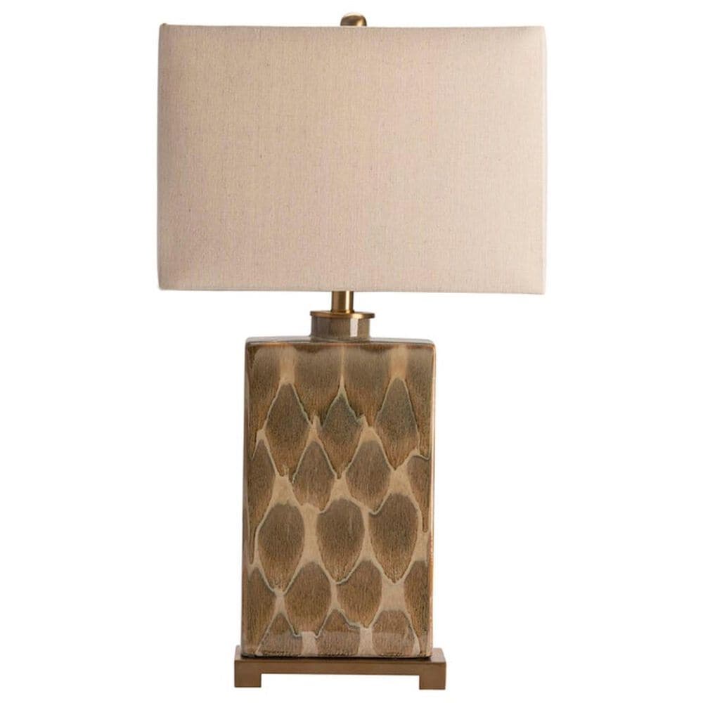 Slatehouse Diamond Table Lamp in Brown, Cream and Gold, , large