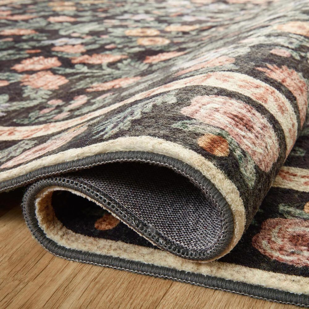 Rifle Paper Co Eden Mughal Garden 2&#39; x 5&#39; Black Runner, , large