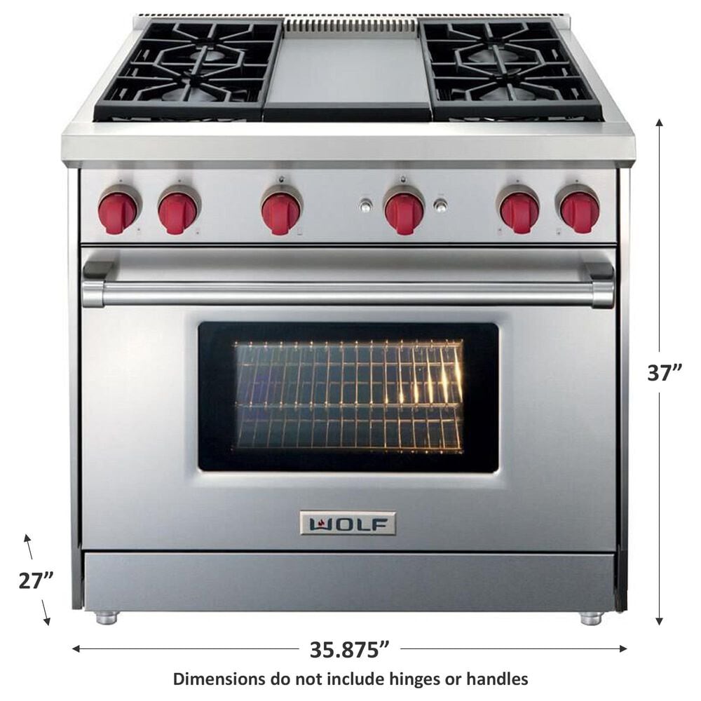 Wolf 5.5 Cu. Ft. Freestanding Gas Range, , large