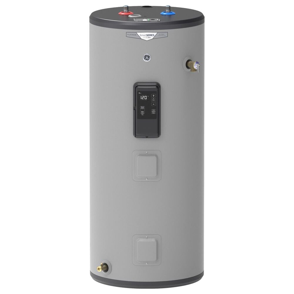 GE Appliances 40-Gallon Smart Short Electric Water Heater with Anode Sensing in Gray, , large