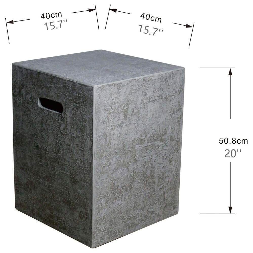 Elementi Fire Square Tank Cover in Gray, , large