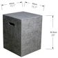 Elementi Fire Square Tank Cover in Gray, , large