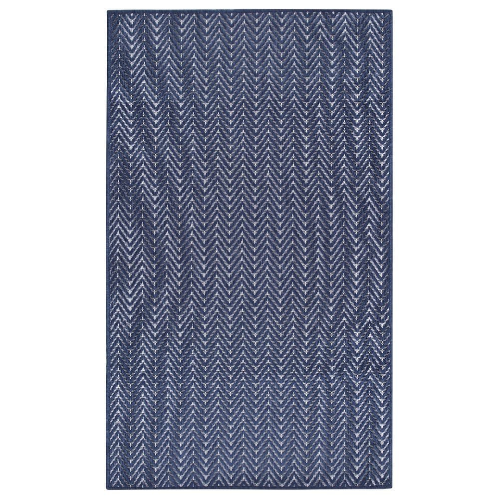 Nourison Horizon HOZ02 Navy 3" x 5" Indoor/Outdoor Area Rug, , large