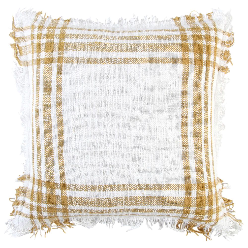 Rizzy Home 18" Pillow in White/Gold, , large