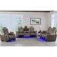 Mayberry Hill Lantana Power Motion Loveseat in Rocky Grey and Brown, , large