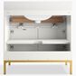 Kohler Calpa 36" Single Bathroom Vanity in Emerald Green with 2 cm White Quartz Top and Rectangular Sink, , large