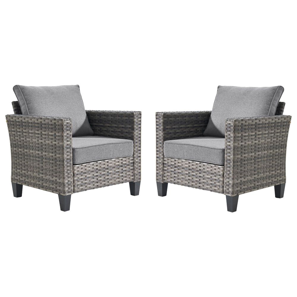 HOMLUX Patio Lounge Chair in Dark Gray (Set of 2), , large