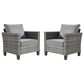 HOMLUX Patio Lounge Chair in Dark Gray (Set of 2), , large
