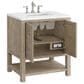 James Martin Vanities Breckenridge 30" Single Vanity in Whitewashed Oak with 3 cm White Zeus Quartz Top, , large
