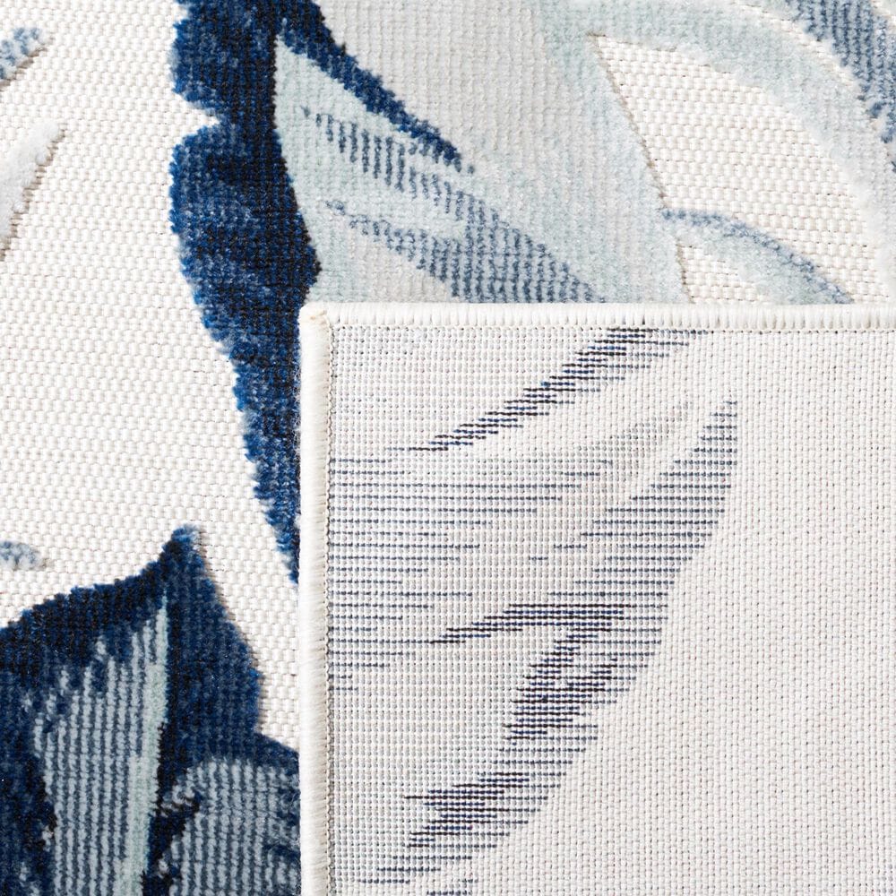 Safavieh Cabana CBN452A 4&#39; x 6&#39; Ivory and Navy Indoor/Outdoor Area Performance Rug, , large