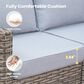 HOMLUX 11-Piece Outdoor Modular Sofa Conversation Set in Gray, , large