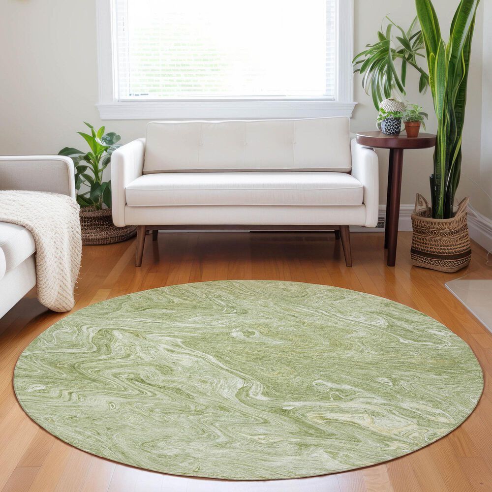 Dalyn Rug Company Ravenna RN8 8&#39; Round Sage Area Rug, , large