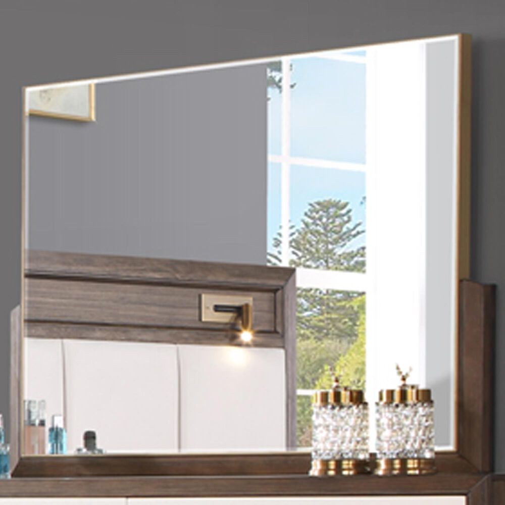 Blue Oak Sophia Dresser Mirror in Brown, , large