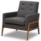 Baxton Studio Perris Lounge Chair in Dark Grey, , large