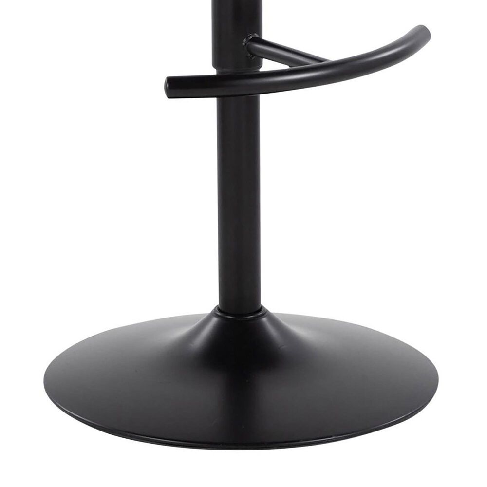 LumiSource Grotto Swivel Barstool with Light Green Fabric Upholstery in Black and Natural (Set of 2), , large