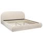 Jennifer Taylor Home Archie Puffy Grounded King Upholstered Platform Bed in Oatmeal Light Beige, , large