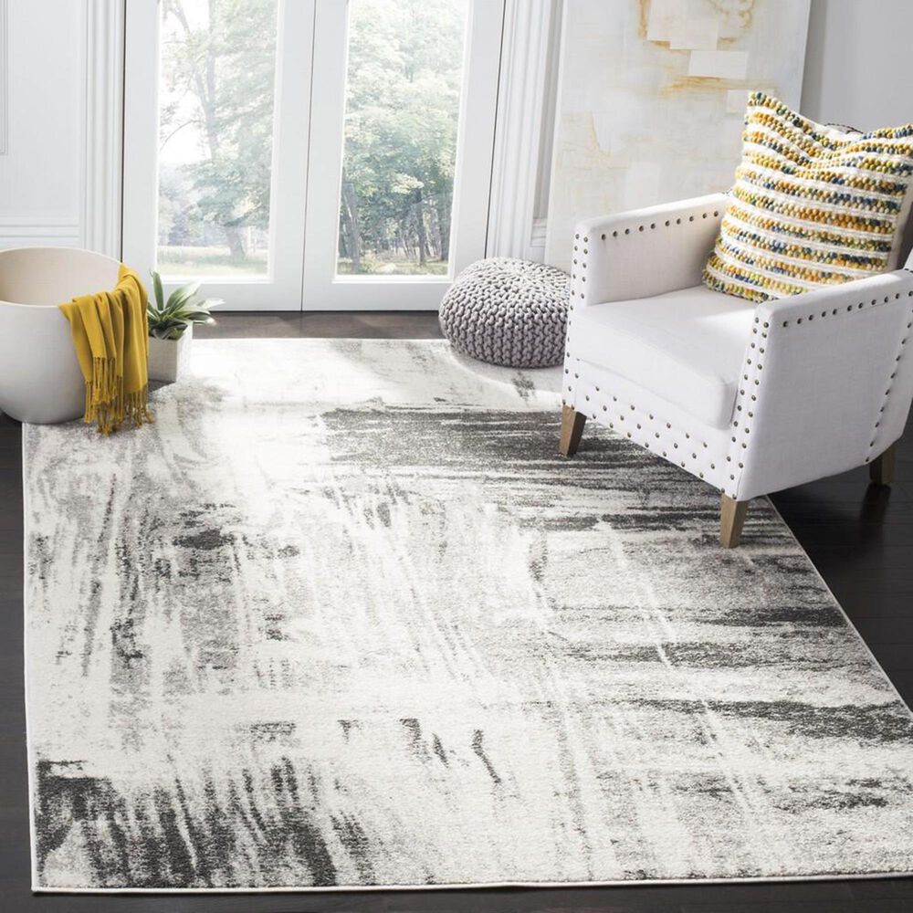 Safavieh Adirondack ADR133C 9&#39; x 12&#39; Ivory and Grey Area Rug, , large