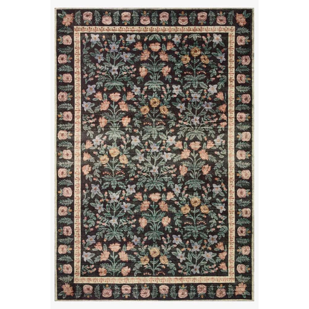 Loloi Rifle Paper Co. x Loloi Eden Mughal Garden Black 8"-6" x 11"-6" Area Rug, , large