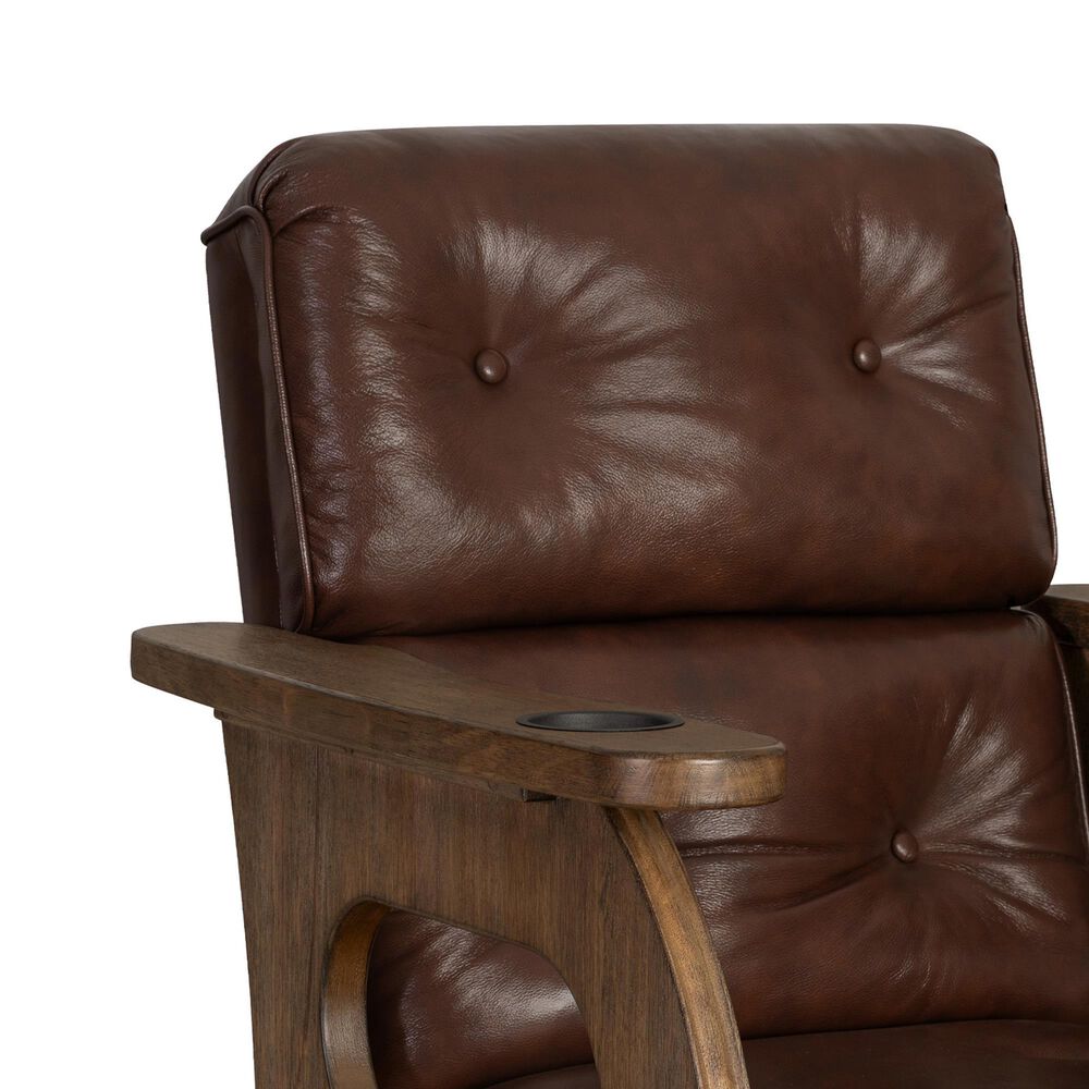 Hawthorne Furniture Tavern Spectator Barstool with Brown Cushion in Whiskey, , large