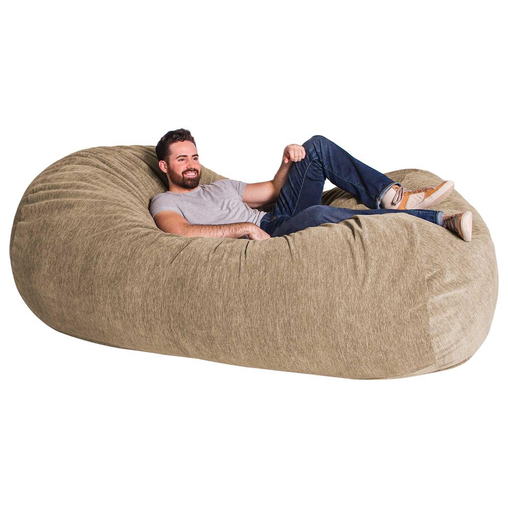 Jaxx 7&#39; Bean Bag Sofa in Beige, , large