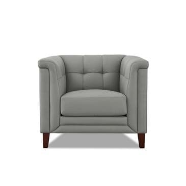 Hydeline Arvo Leather Accent Chair in Silver Gray, , large