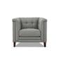 Hydeline Arvo Leather Accent Chair in Silver Gray, , large