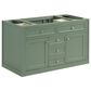 James Martin Vanities Chicago 48" Single Bathroom Vanity in Smokey Celadon with 3 cm Eternal Jasmine Pearl Silestone Top, Rectangular Sink and FreePower Wireless Charger, , large