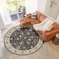 Dalyn Rug Company Hatay HY1 8" Round Black Area Rug, , large