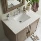 James Martin Vanities Portland 36" Single Bathroom Vanity in Whitewashed Walnut with 3 cm White Zeus Quartz Top and Rectangular Sink, , large
