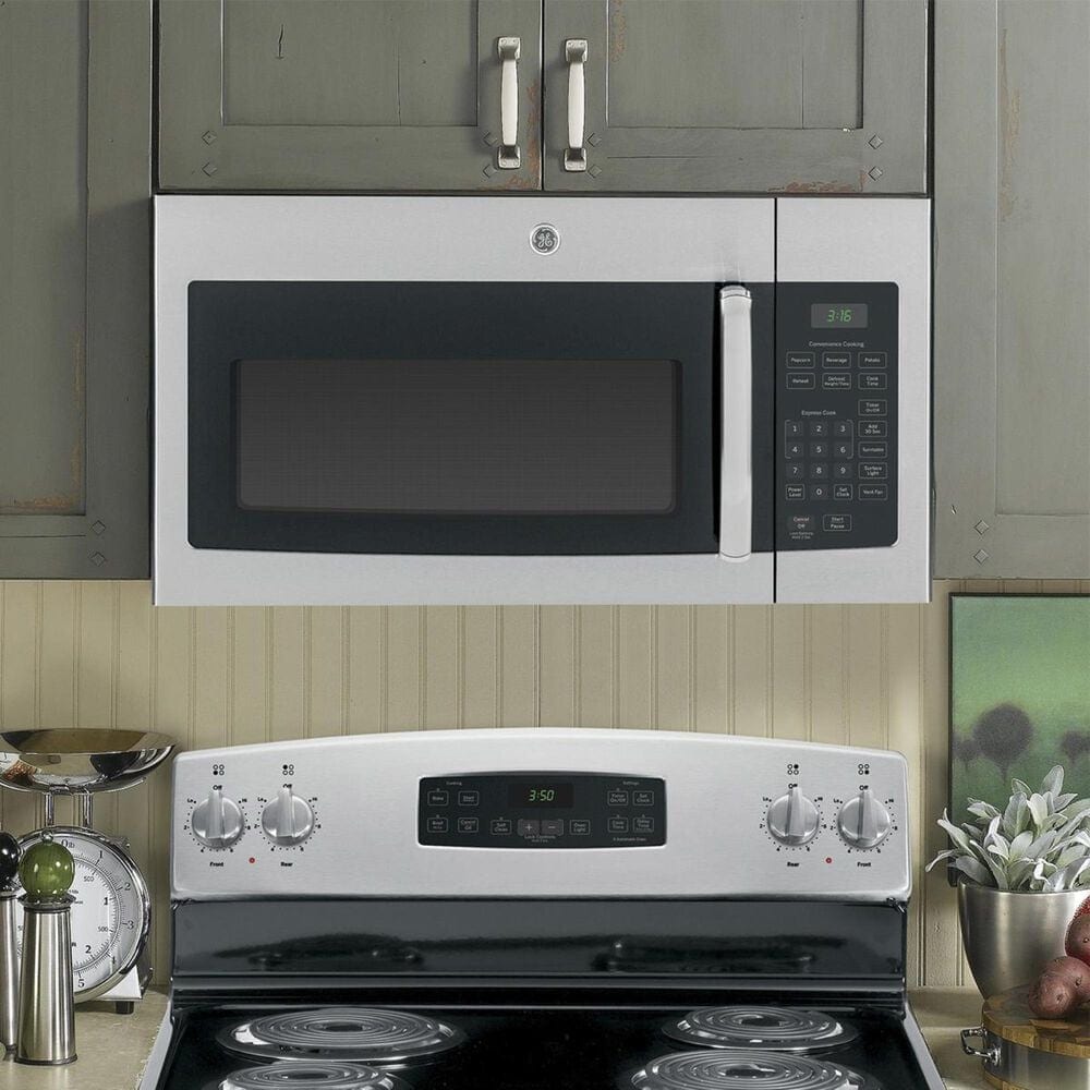GE Appliances 1.6 Cu. Ft. Over-the-Range Microwave with 1000 Watts in Stainless Steel, , large