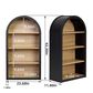 Hearth and Haven 4-Tier Arched Bookshelf in Black, , large