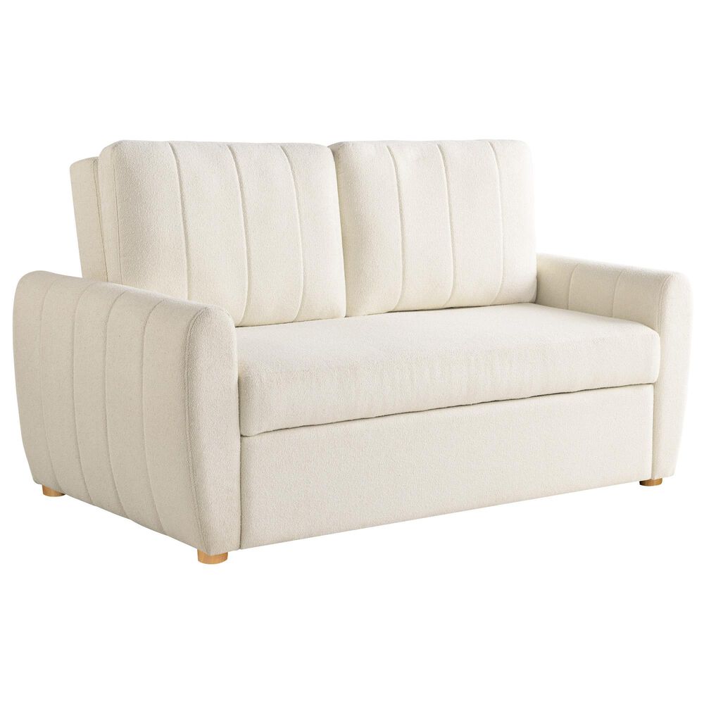 Lifestyle Solutions Galloway Convertible Loveseat in Ivory, , large
