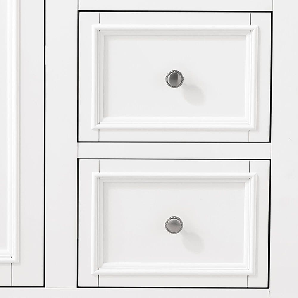 James Martin Vanities De Soto 30" Single Bathroom Vanity in Bright White with 3 cm Victorian Silver Quartz Top and Rectangular Sink, , large