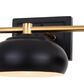 Vaxcel Belmont 3-Light Bathroom Vanity in Matte Black and Satin Brass, , large