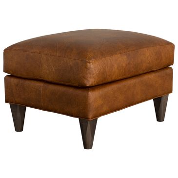 Smith Brothers Leather Ottoman in Brown with Grey Tones, , large