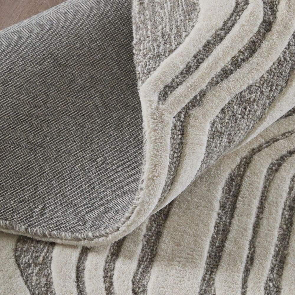 Feizy Kimball Gray and Ivory 3&#39;6&quot; x 5&#39;6&quot; Area Rug, , large