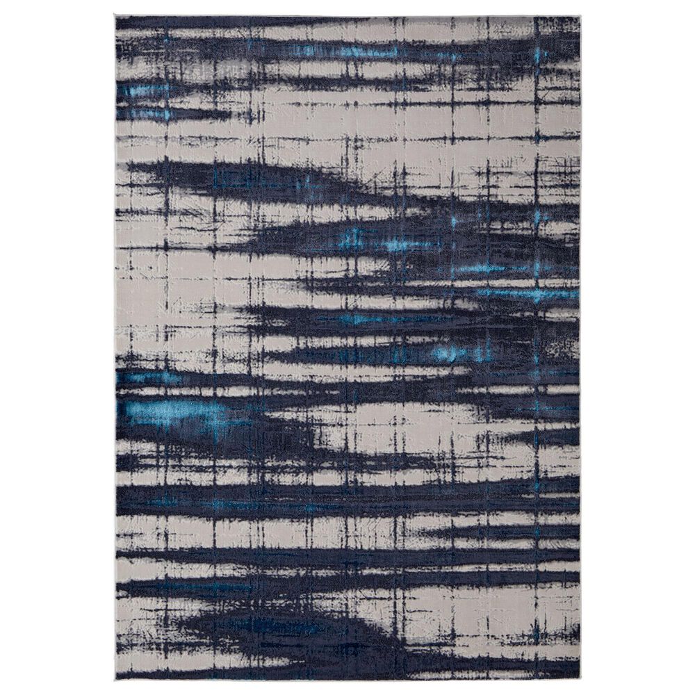 Feizy - Emory Industrial Abstract, Blue/gray/ivory, 2' X 3' Accent